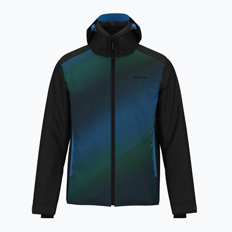 Men's ski jacket HEAD Supershape II print/ocean blue