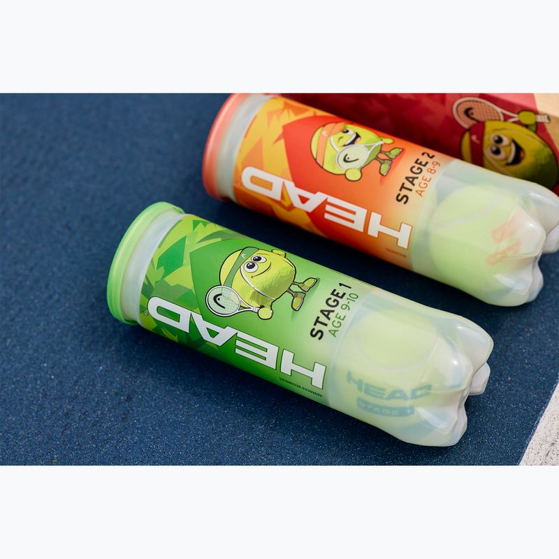 HEAD Stage 1 children's tennis balls 3 pcs green 5