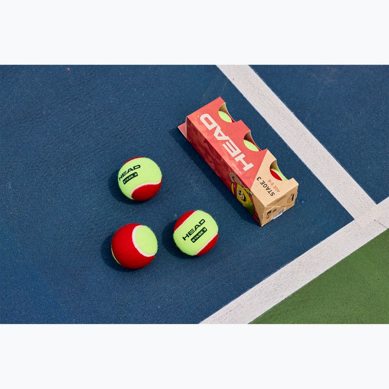 HEAD Stage 3 children's tennis balls 3 pcs red 4