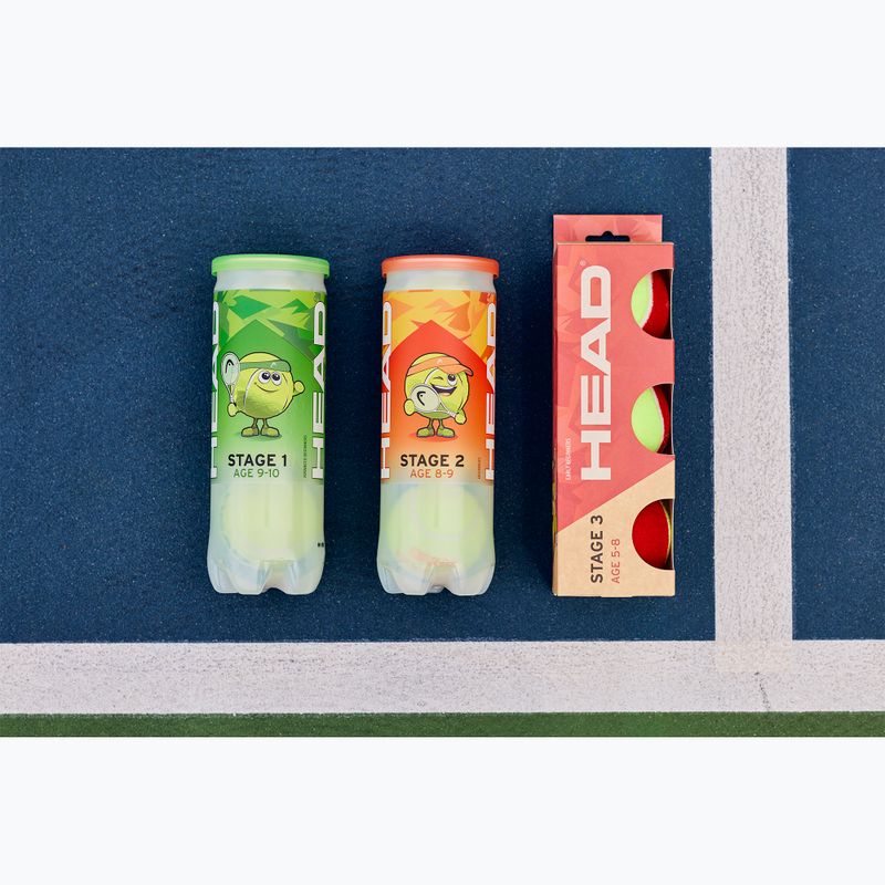 HEAD Stage 3 children's tennis balls 3 pcs red 5