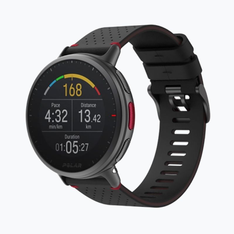 Polar black and red Vantage V2 Shift watch