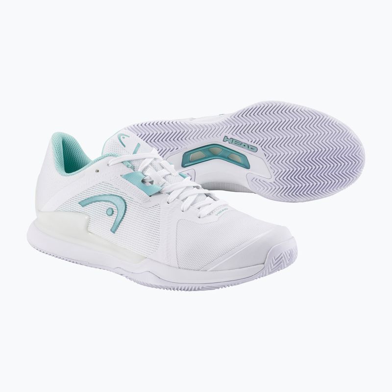 Women's tennis shoes HEAD Sprint Evo 3.5 Clay white/ turquise 5