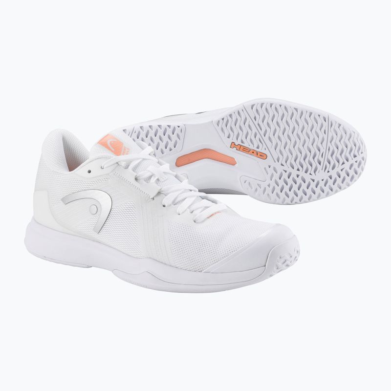 Women's tennis shoes HEAD Sprint Team 4.0 white/ coral 5