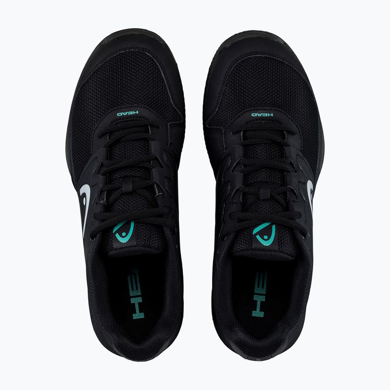 HEAD Revolt Court men's tennis shoes black/teal 14