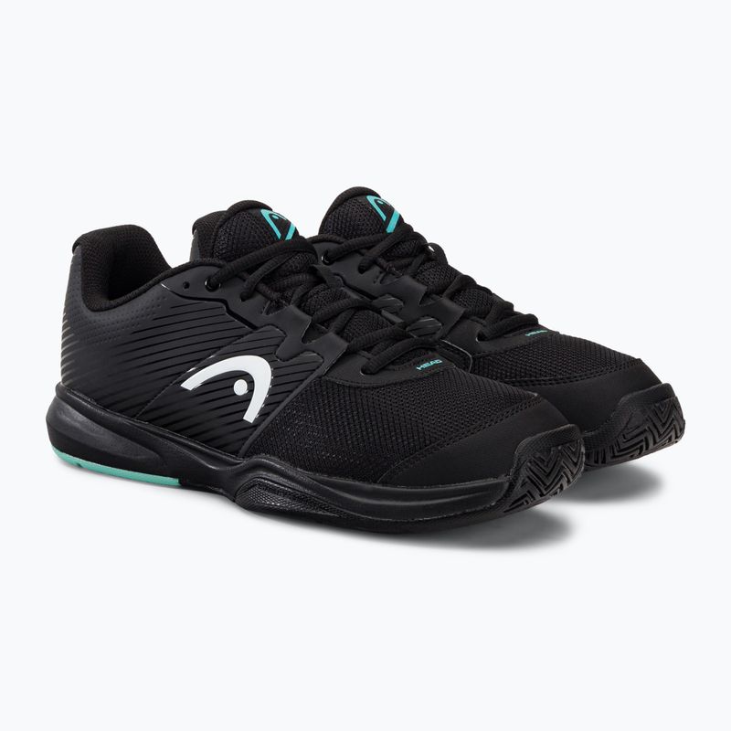 HEAD Revolt Court men's tennis shoes black/teal 4