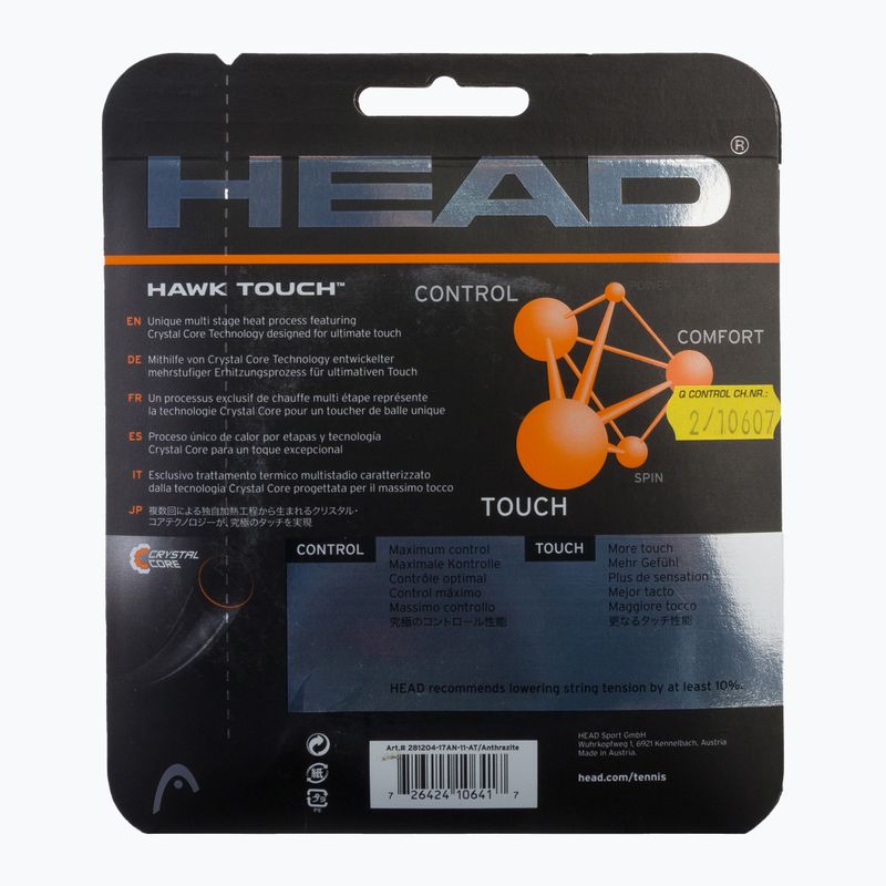 HEAD Hawk Touch tennis string 12 m black 281204 2