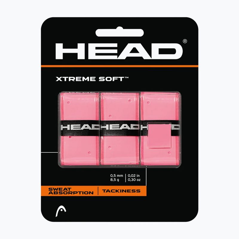 HEAD Xtremesoft Grip Overwrap tennis racket wraps 3 pcs. pink