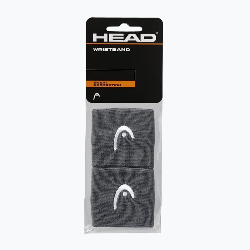 HEAD Wristband 2.5" 2 pcs anthracite