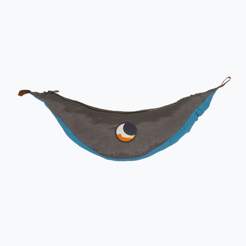 Ticket To The Moon Original aqua/dark grey two-person hiking hammock 2