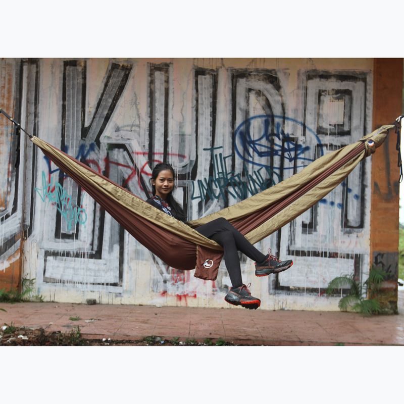 Ticket To The Moon Original brown two-person hiking hammock TMO0408 4