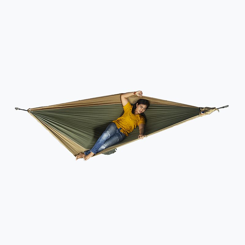 Ticket To The Moon Original green-brown two-person hiking hammock TMO2408 3