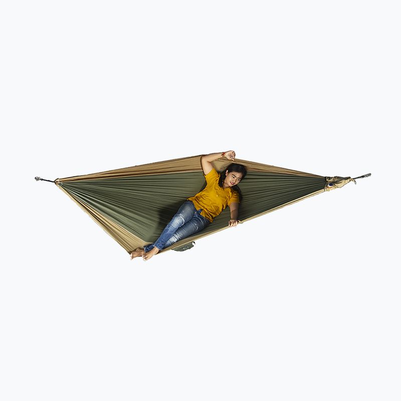 Ticket To The Moon two-person hiking hammock King Size army green/brown 4