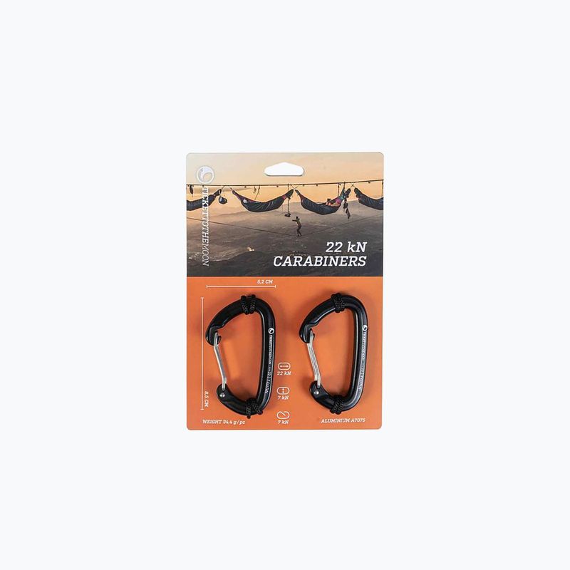 Ticket To The Moon carabiners AL-7075 2 pcs. black TMBINER22