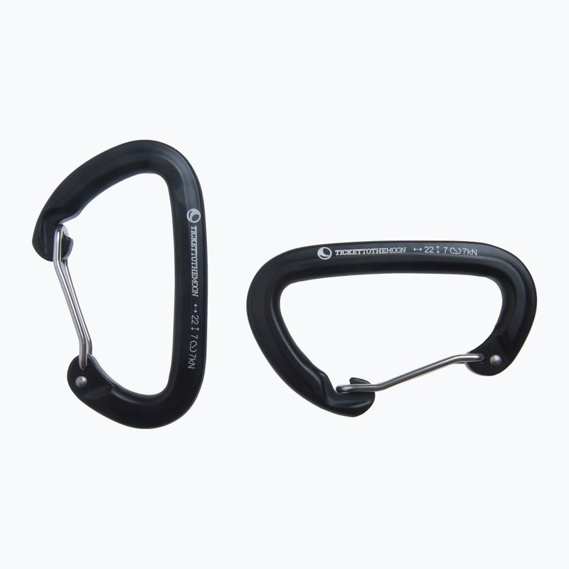 Ticket To The Moon carabiners AL-7075 2 pcs. black TMBINER22 3