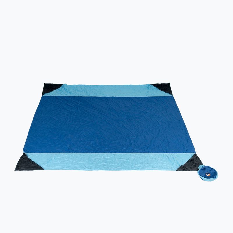 Ticket To The Moon Beach picnic blanket royal blue/light blue