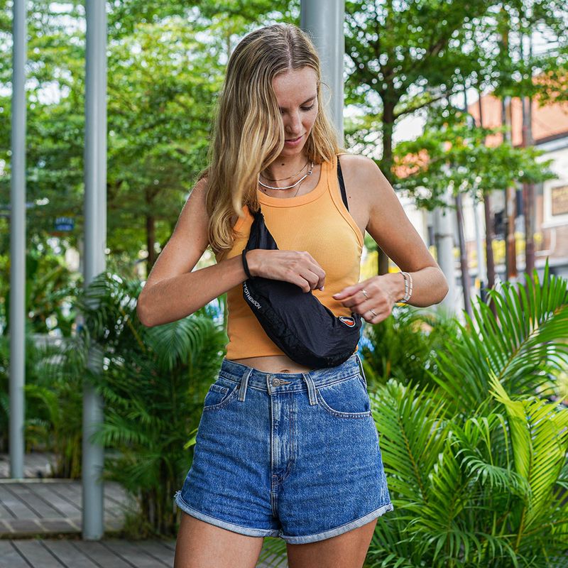 Ticket To The Moon Upcycled Sling shoulder bag black 12