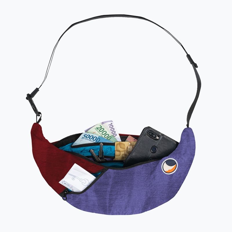 Ticket To The Moon Upcycled Sling shoulder bag purple/burgundy 2