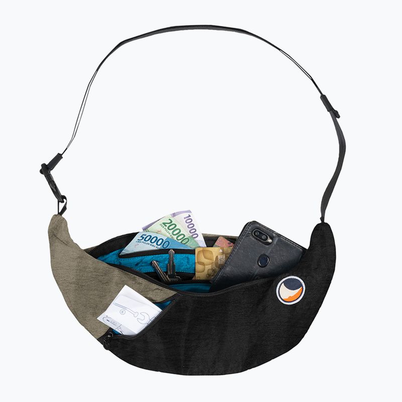 Ticket To The Moon Upcycled Sling shoulder bag black/natural beige 2