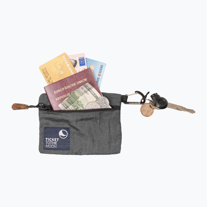 Ticket To The Moon Travel wallet dark grey 2