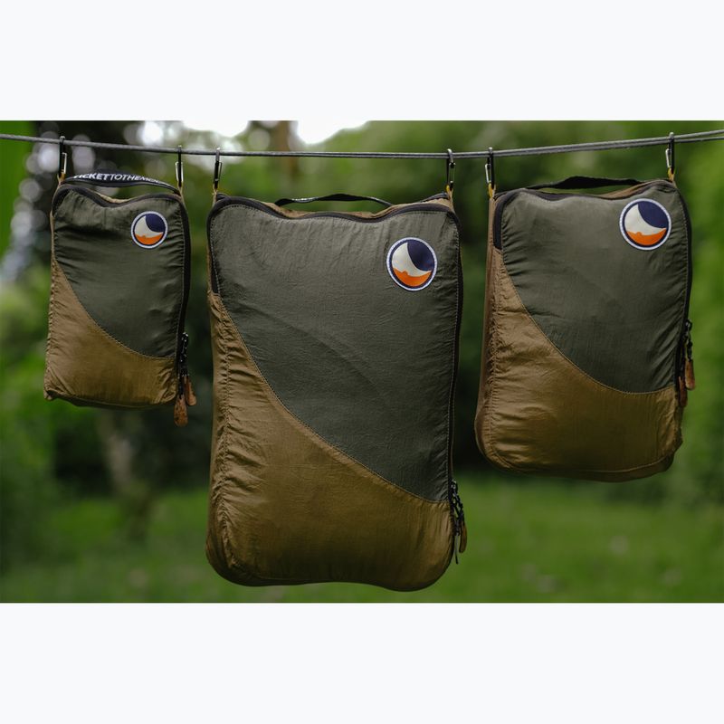 Ticket To The Moon Travel Cube Organiser Set 3 pcs brown/army green 3