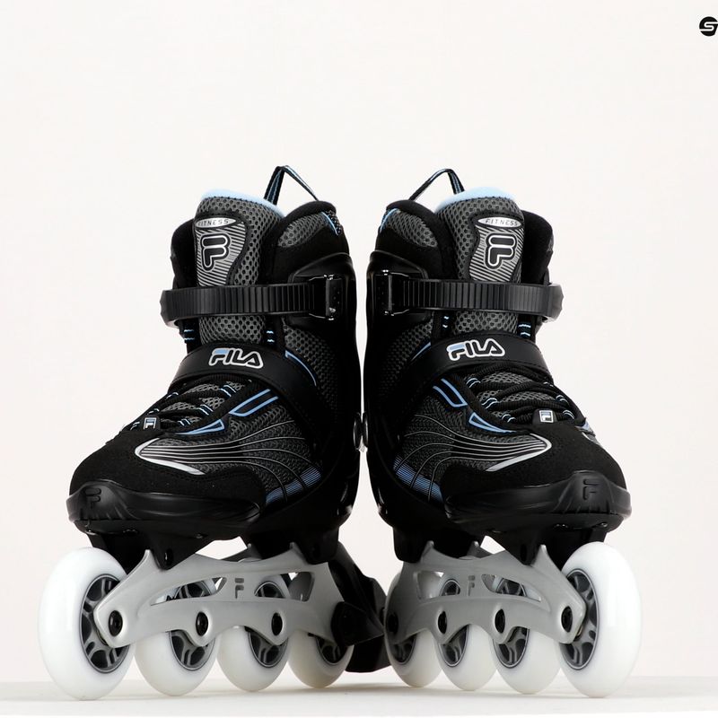 Women's rollerblades FILA Mizar 80 Lady  black/lightblue 7