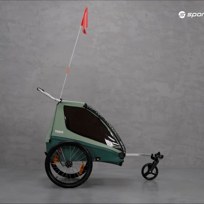 Thule Coaster XT Bike Trailer+Stroll two-seater green 10101820 10