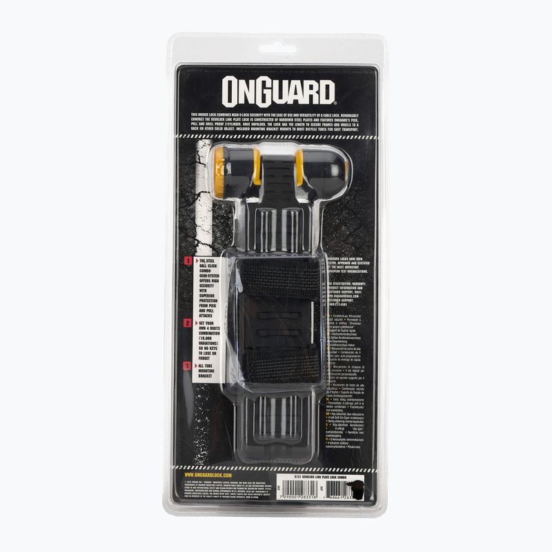 Bike lock OnGuard Link Plate Lock Revolver Combo X4P 8131 2