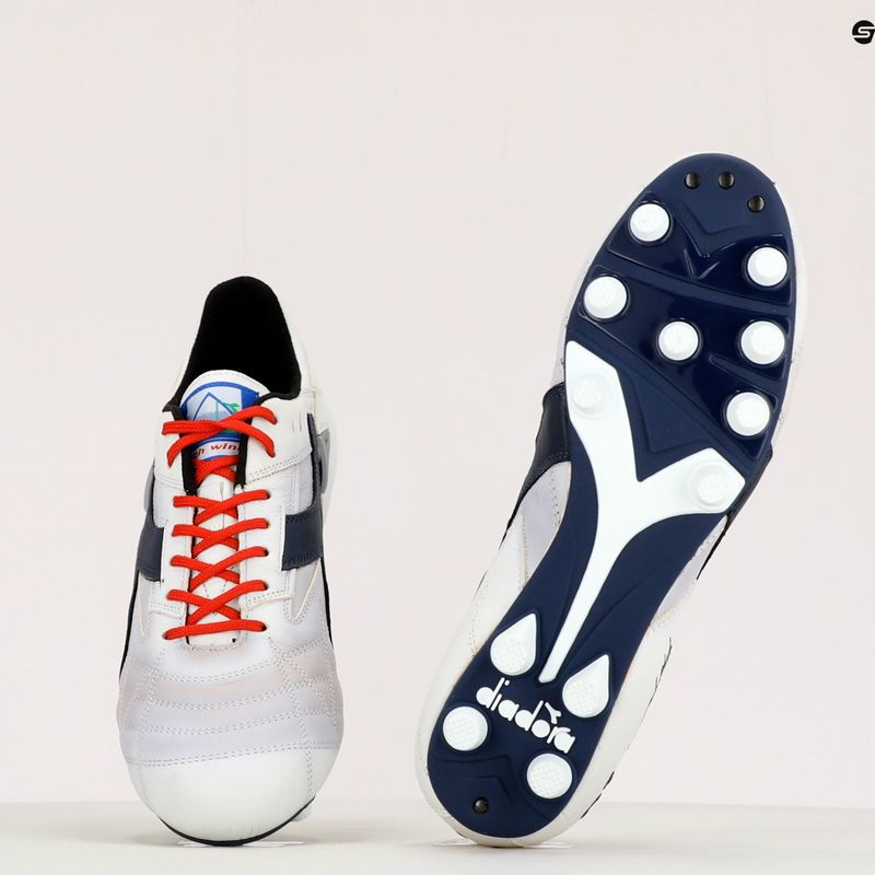 Men's football boots Diadora Match Winner RB Italy OG MDPU white and blue DD-101.172359-C1494 12