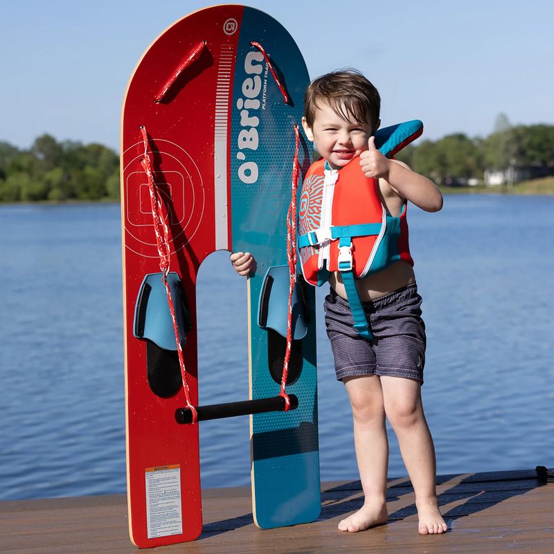 Set of water skis for children O'Brien Platform Trainer Waterski red/blue 2