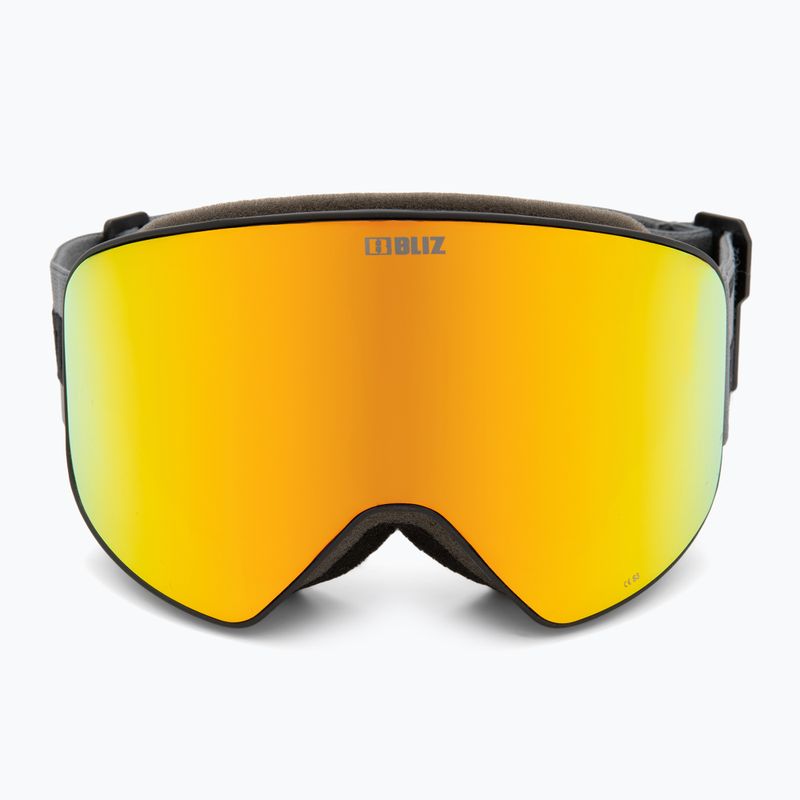 Bliz Flow matt black/brown gold multi/yellow ski goggles 3