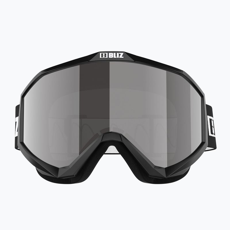 Bliz Liner ski goggles black white logo/orange&silver mirror 2