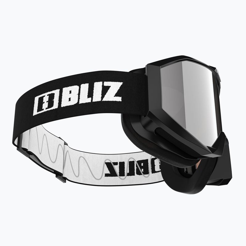 Bliz Liner ski goggles black white logo/orange&silver mirror 4