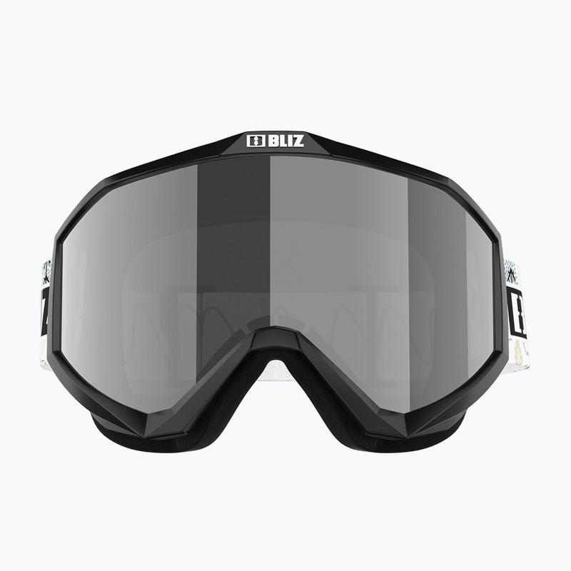 Children's ski goggles Bliz Liner Jr black white logo/brown&silver mirror 2