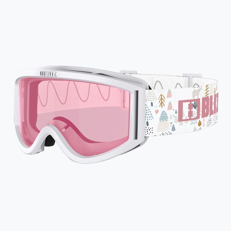 Bliz Pixie Jr children's ski goggles white/pink 3