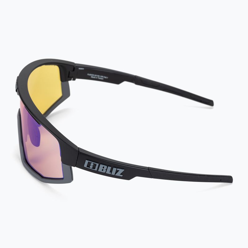 Bliz Fusion Nano Optics Nordic Light matt black/coral/orange blue multi 52105-13N cycling glasses 4