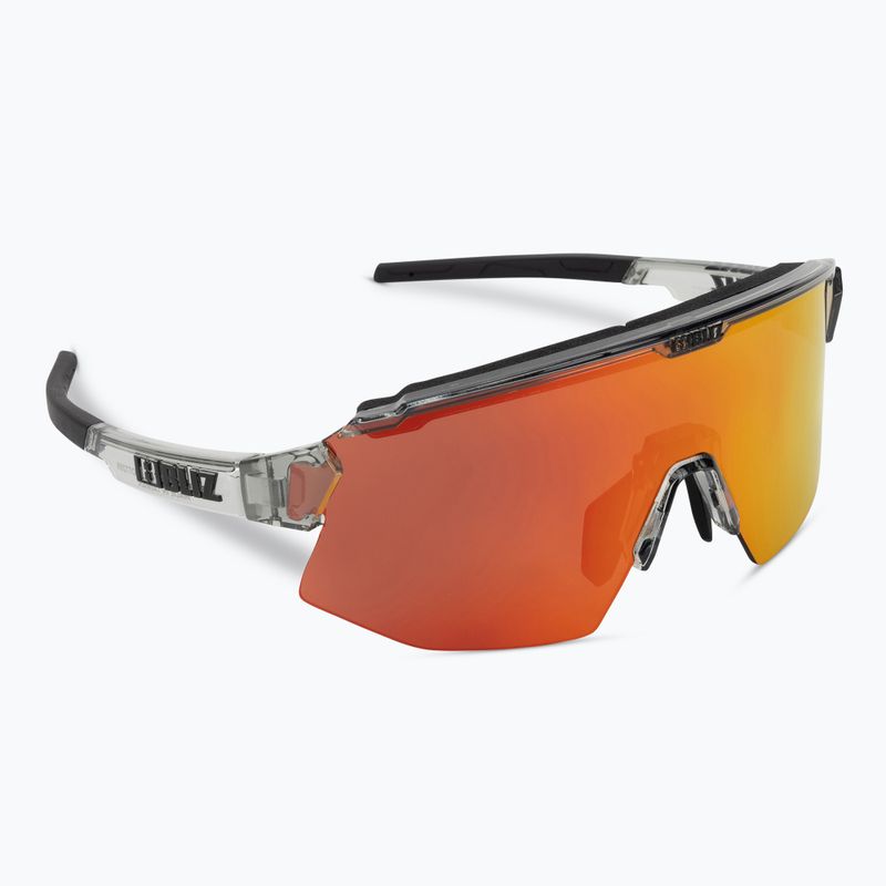 Bliz Breeze S3+S2 transparent dark grey/brown red multi/orange cycling glasses 2