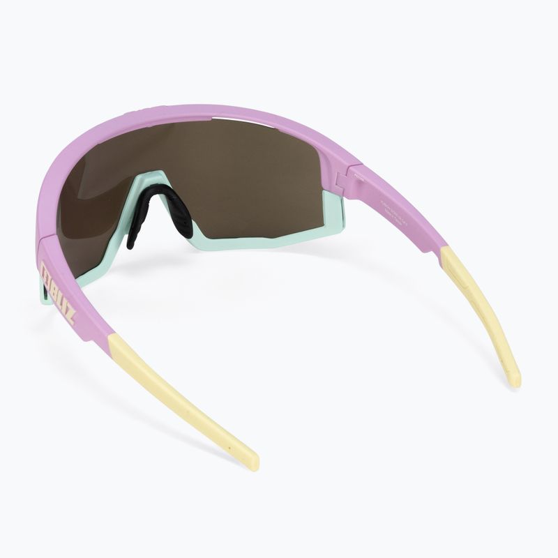 Bliz Fusion S3 matt pastel purple yellow logo / brown pink multi 52305-34 cycling glasses 3