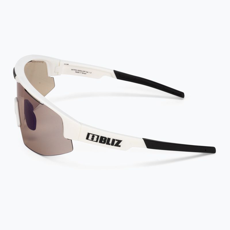 Bliz Matrix Nano Optics Photochromic S1-S3 matt white / brown blue multi 52304-03P cycling glasses 4