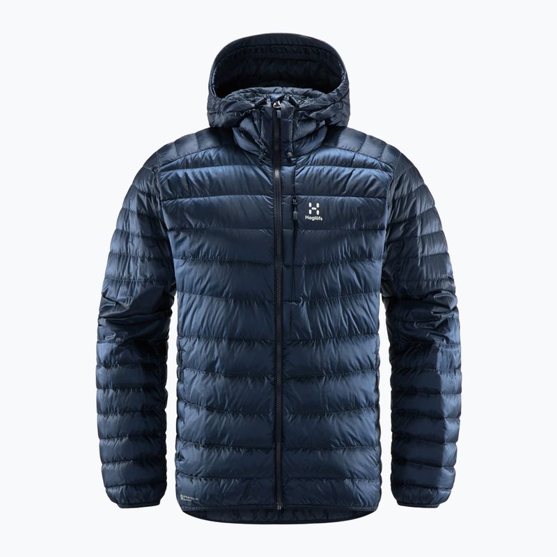 Men's down jacket Haglöfs Roc Down Hood navy blue 6046823N5015