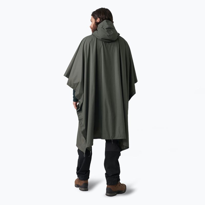 Rain cape Fjällräven Poncho dark olive 3