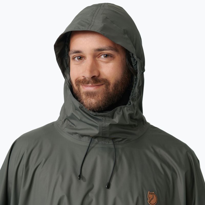Rain cape Fjällräven Poncho dark olive 4