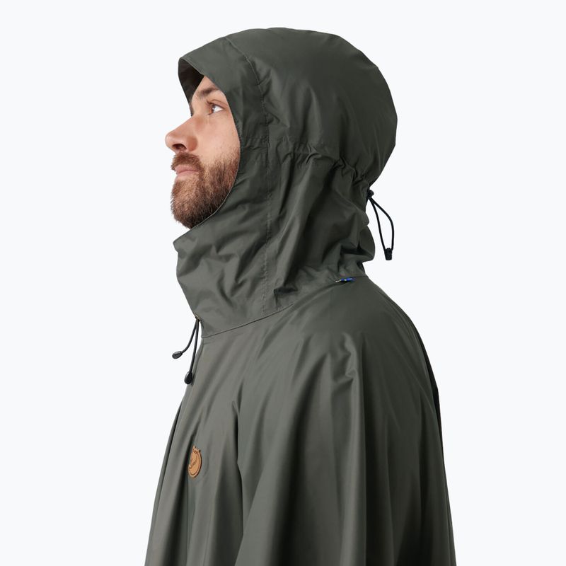 Rain cape Fjällräven Poncho dark olive 5