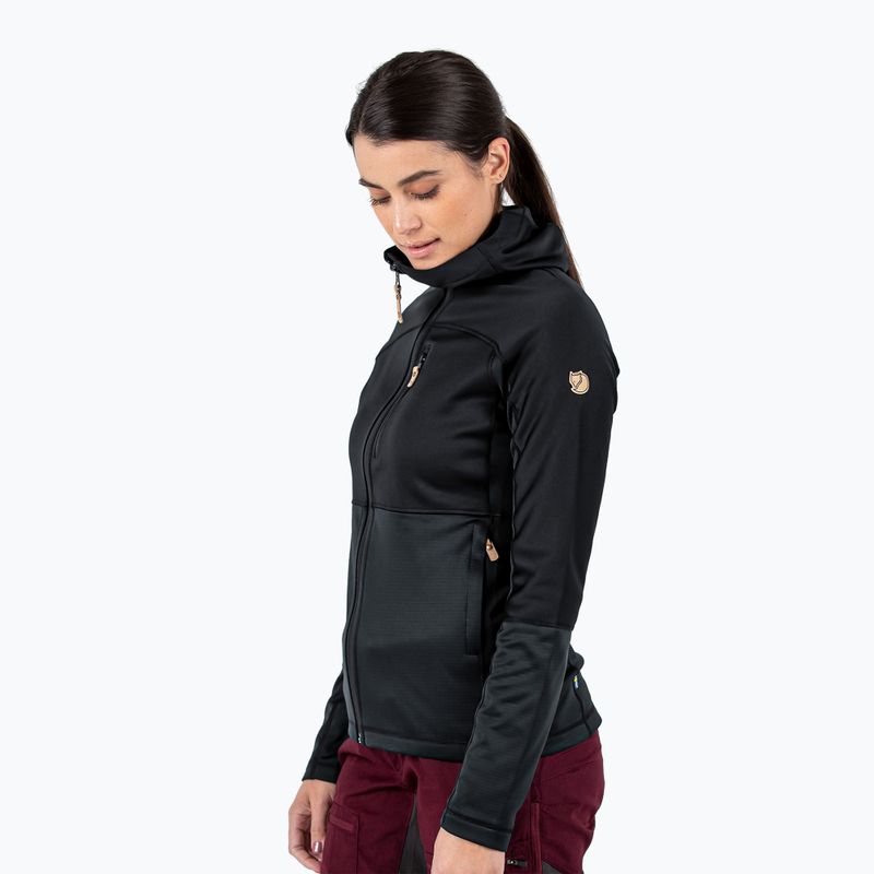 Fjällräven women's Abisko Trail Fleece sweatshirt black F89589 3