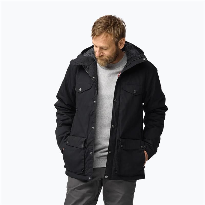Men's wind jacket Fjällräven Greenland Winter black
