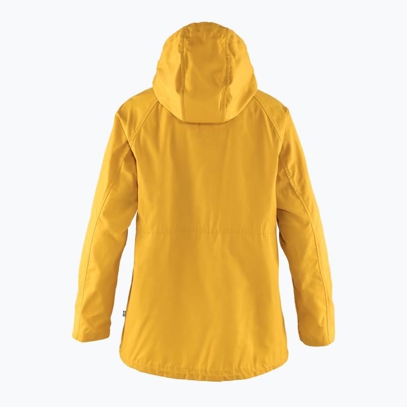 Women's wind jacket Fjällräven Vardag Anorak mustard yellow 2