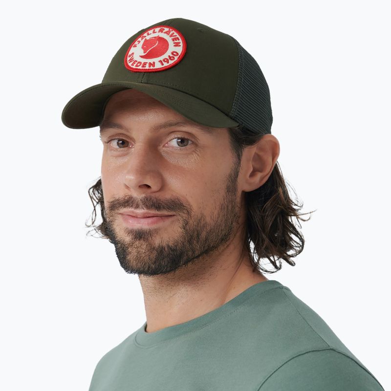 Fjällräven 1960 Logo Langtradarkeps deep forest baseball cap 7