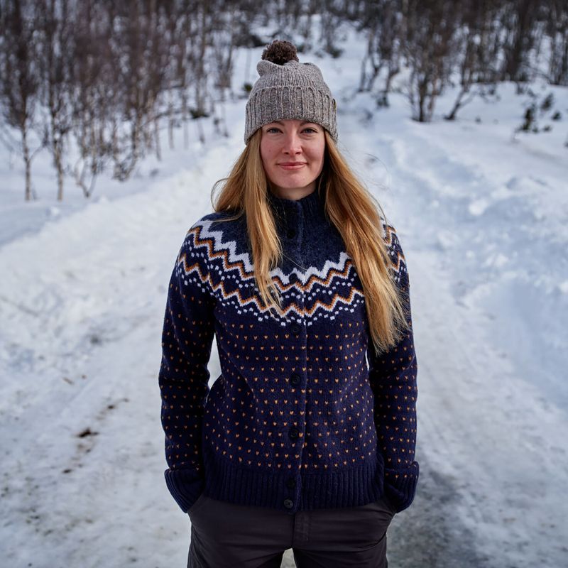 Fjällräven women's jumper Övik Knit Cardigan dark navy 10
