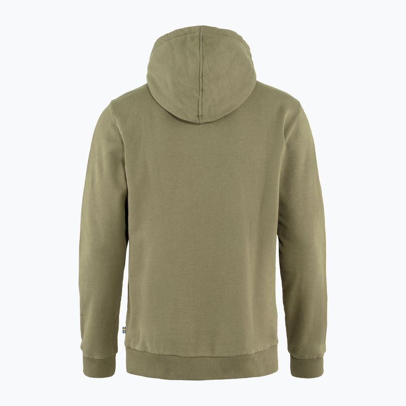 Men's trekking sweatshirt Fjällräven Logo Hoodie green F84144 2