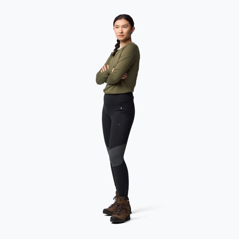 Women's leggings Fjällräven Abisko Tights black/iron grey 4
