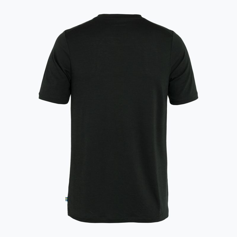 Men's T-shirt Fjällräven Abisko Wool Logo black 2